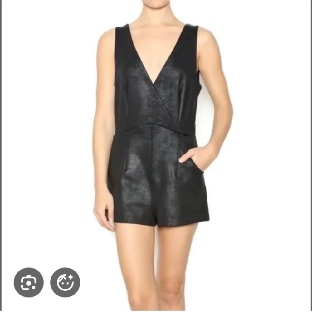 Free People Black Coated Knit Moonlight Romper - Picture 3 of 14